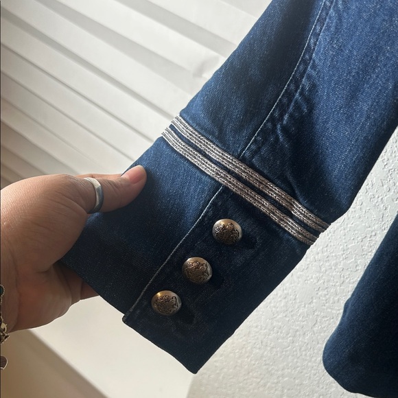 NWT Ralph Lauren women’s plus Denim Blue Jacket w/ silver button size 20w - Picture 5 of 7